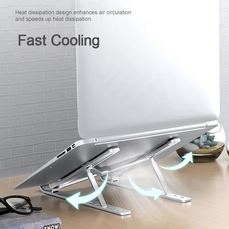 Laptop Stand - Ergonomic Adjustable Portable Aluminum Alloy Foldable Metal