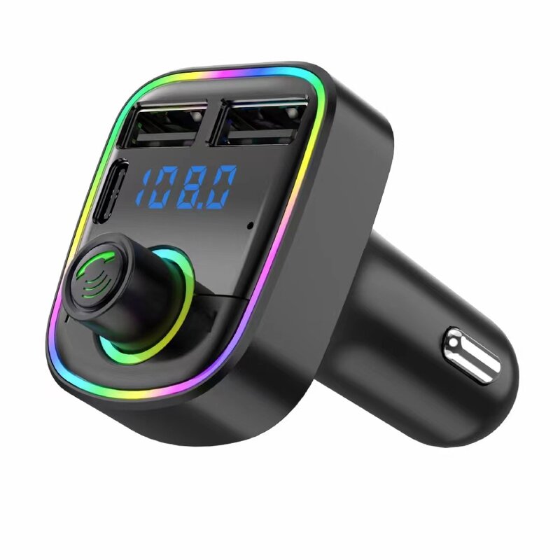 Car MP3 Player Kit - C3 Dual USB with FM Transmitter Handsfree Colorful Light