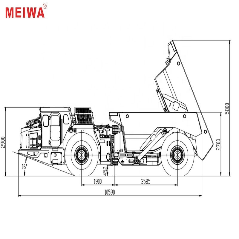 Underground Mining Truck - XUT545 45-Ton Articulated Engine Component