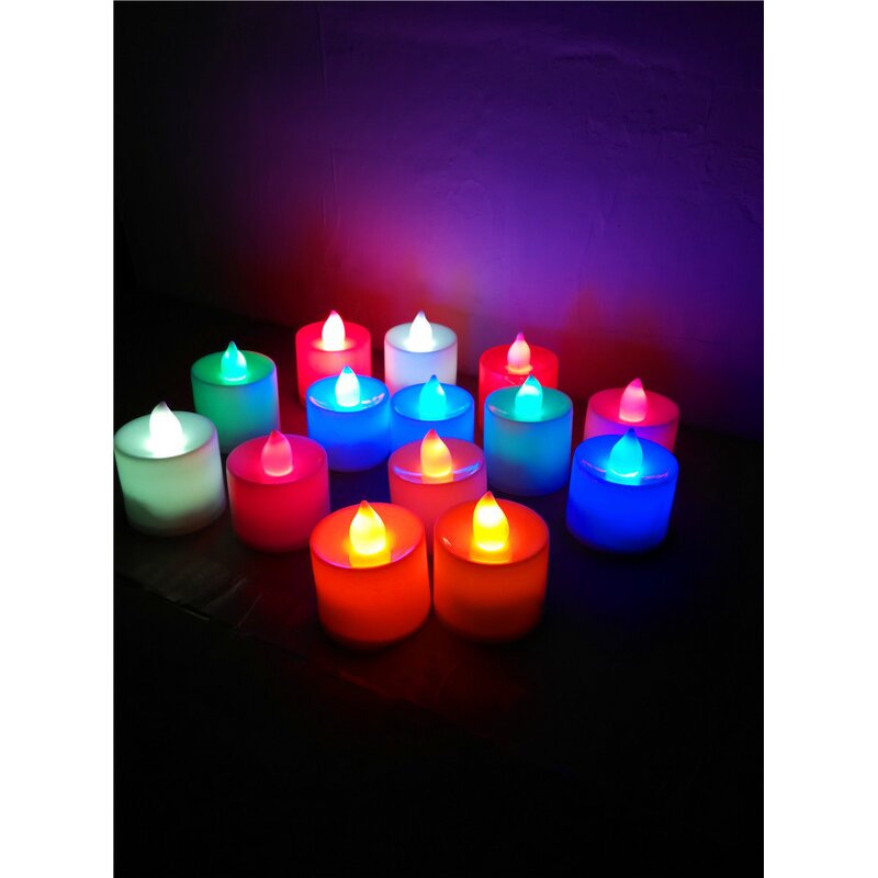 Candle Lamp - Electronic Creative Wedding Birthday Venue Layout Multi-color Flashing Props