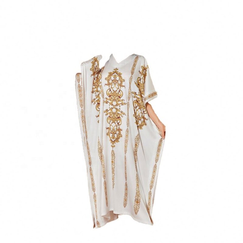 Women's Nightgown - High-End Elegant Long New Middle Eastern Style Solid Export Drawstring Robes for Spring