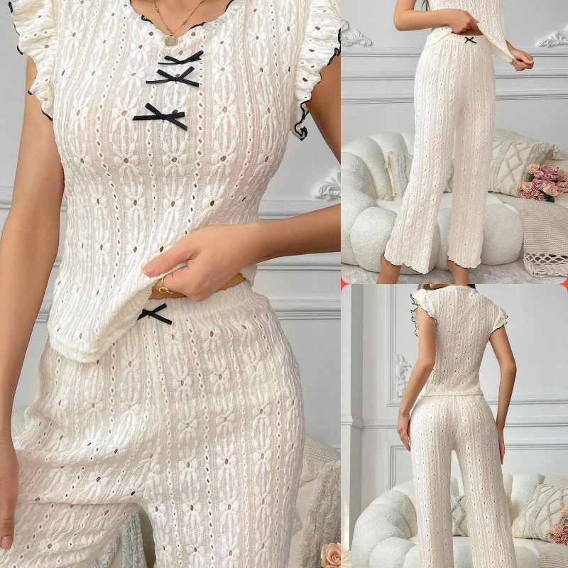 Women's Pajamas - European American Style Sexy Hollow Out Strapless Spandex Lace Spring Summer