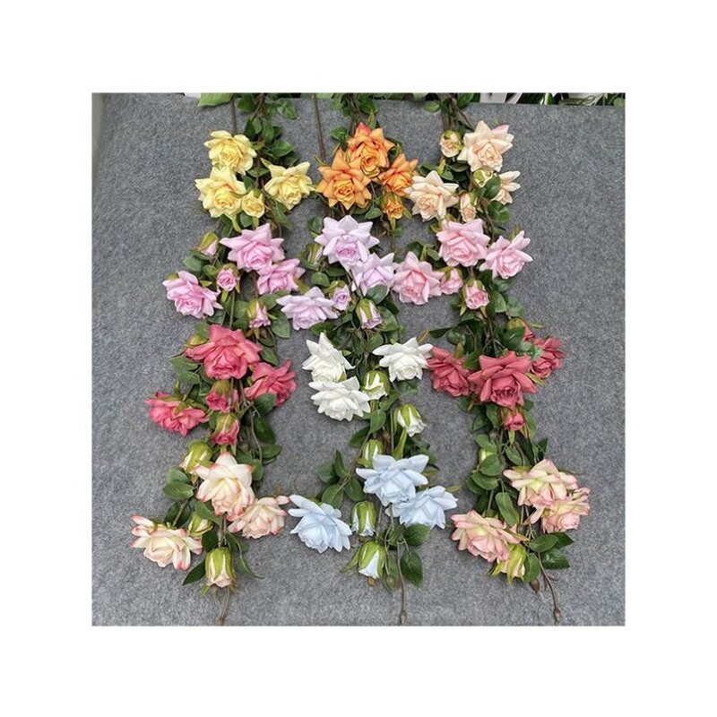 Artificial Flowers - In Stock Factory Direct Long-Branch 6-head TangYue Cadburys Roses