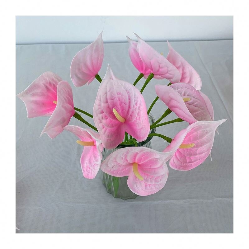 Artificial Flowers - In Stock Single Pu Anthurium Wedding Decoration