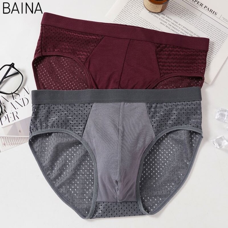 Men's Underwear - High Quality Quick-Drying Mesh Ice Silk Breathable Ultra-Thin Briefs