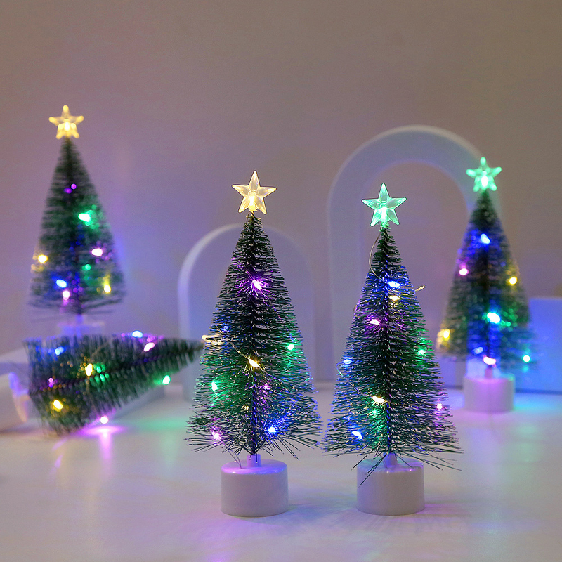 Christmas Decoration - LED Colorful Glowing Star Christmas Tree Gift Window Atmosphere Ornament