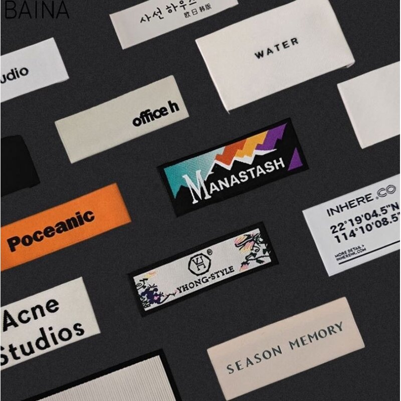 Garment Tags - 2026 Personal Logo Custom Embroidered Weaving