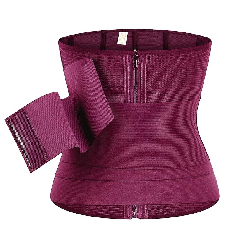 Women's Body Shaper - Sports Shaping Zipper Waist Clip Removable Straps Firm Control Tight Waistband Protector