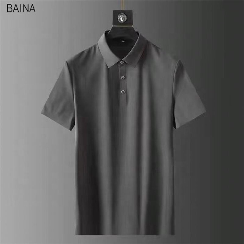 Men's Suit - Ultra-Thin Speed Dry Silk Short Sleeve Two-Piece Lapel High-End Casual Style for Summer