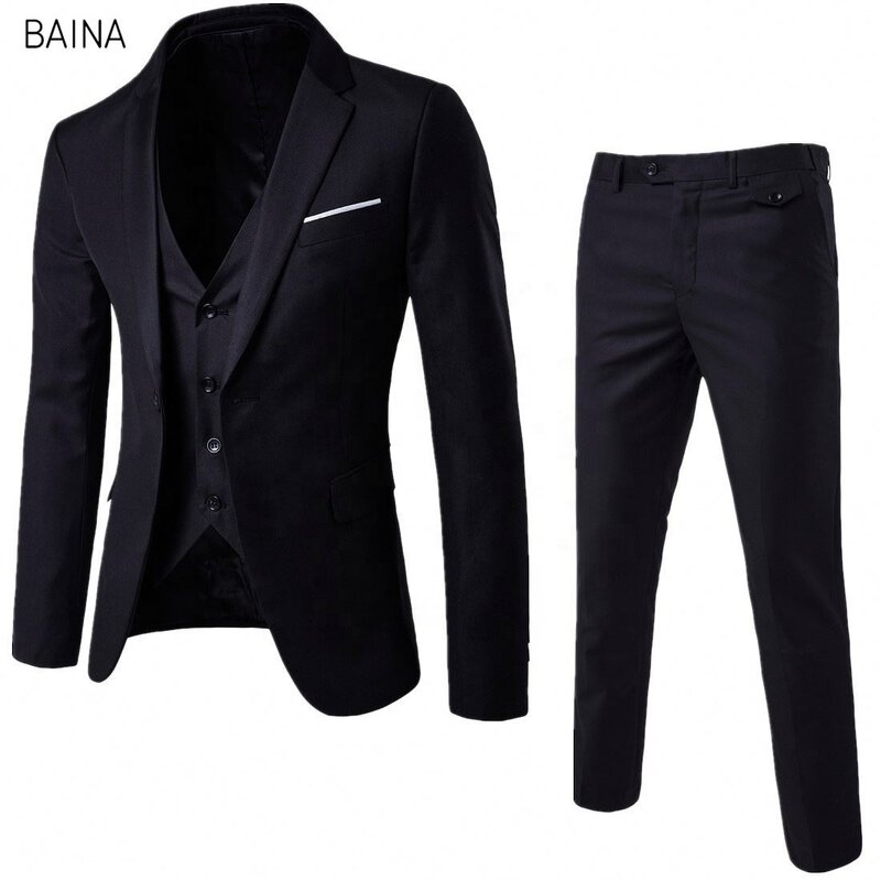 Men's Suits - 2026 Formal 3 Pcs Blazer Vest Pants Slim Fit