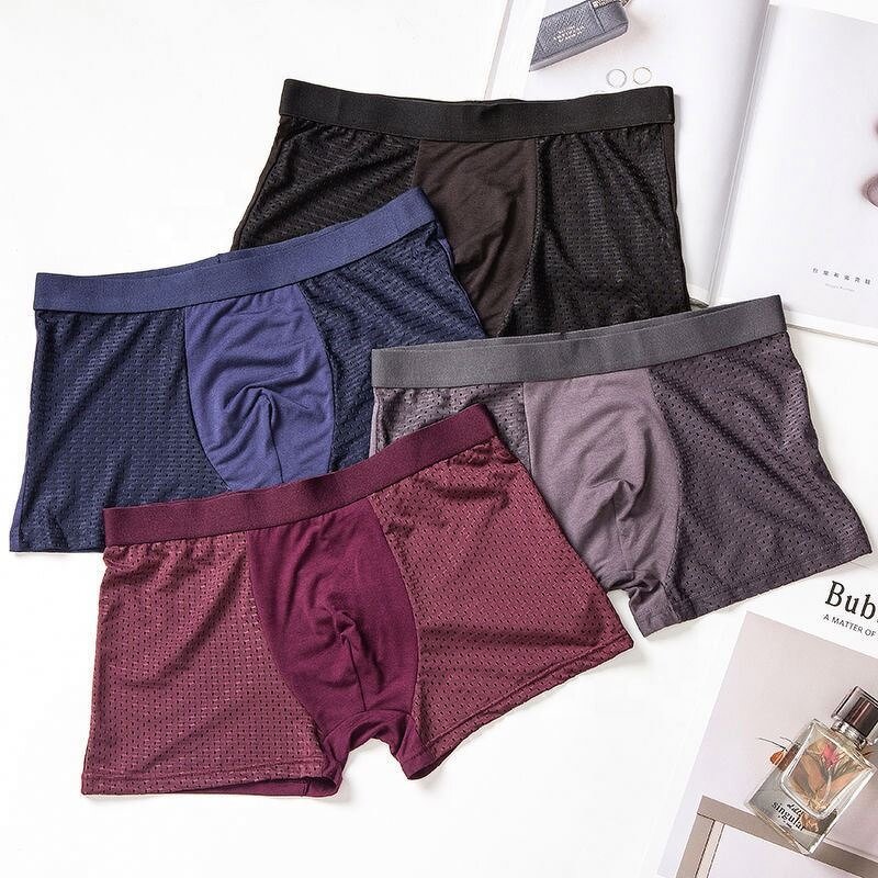 Men's Panties - High Quality Ice Silk Loose Comfortable Breathable Mesh Boxer Briefs