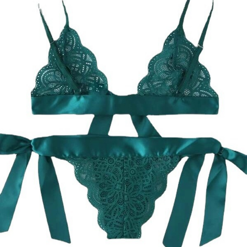 Women's Lingerie Set - European American New Style Sexy Solid Color Hollow Polyester Cotton Factory