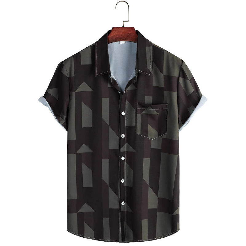Men's Shirt - Spring Summer Floral Printed New Casual Beach Short Sleeve Design
