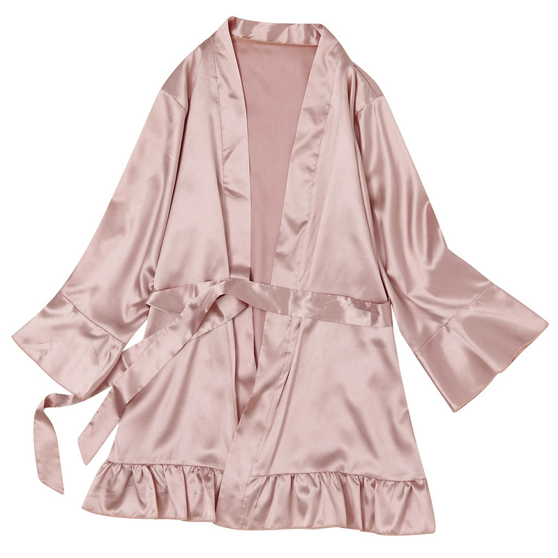 Lingerie Nightgown - Sexy Home Pajamas Silk