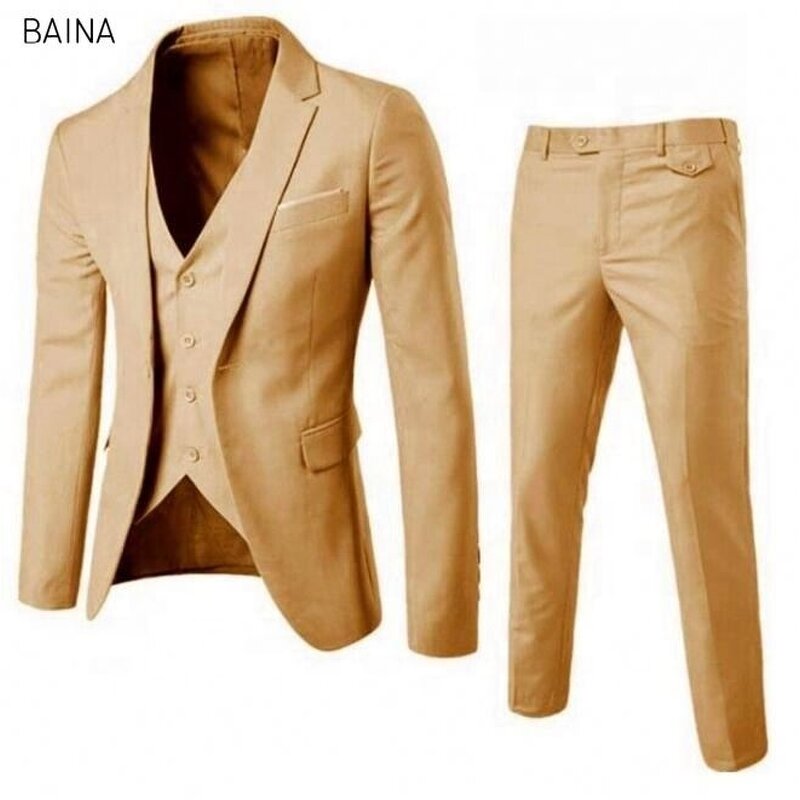 Men's Suits - 2026 Formal 3 Pcs Blazer Vest Pants Slim Fit