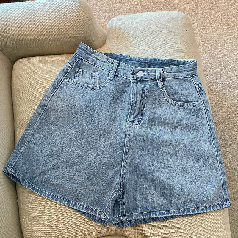 Women's Shorts - Summer Denim High Waist Simple Slimming Loose Wide Leg