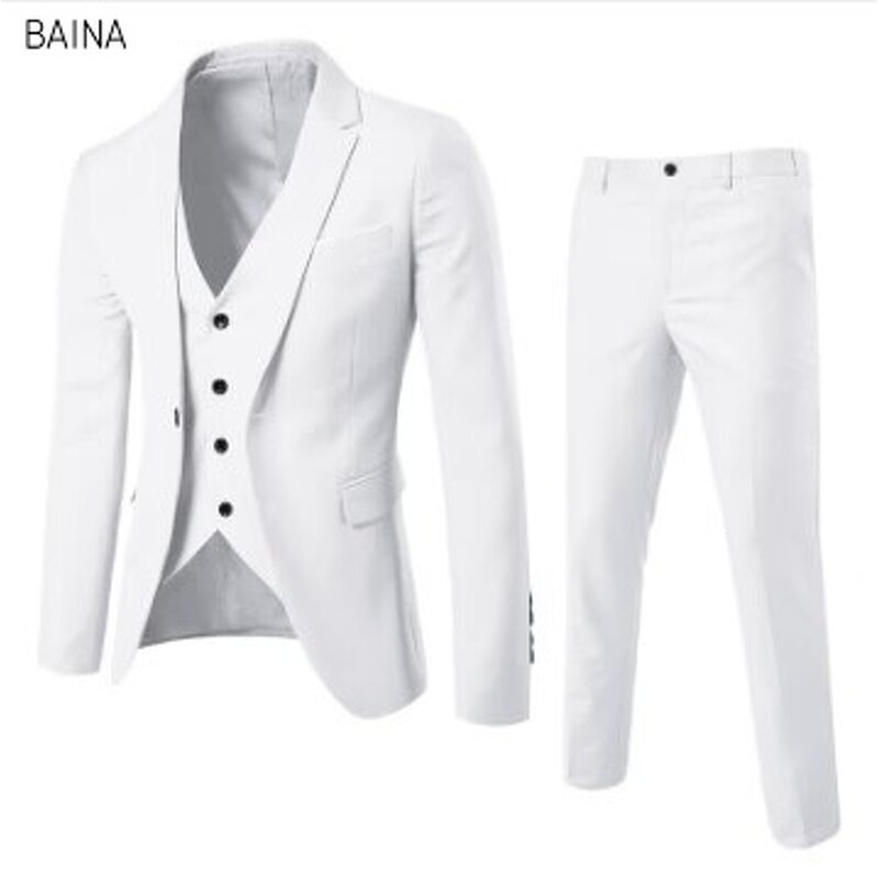 Men's Suits - 2026 Formal 3 Pcs Blazer Vest Pants Slim Fit