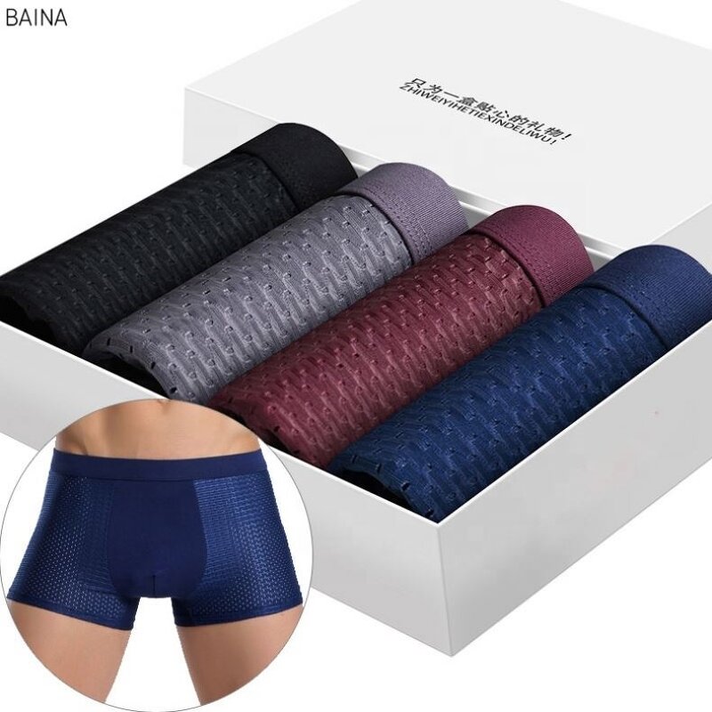 Men's Panties - High Quality Ice Silk Loose Comfortable Breathable Mesh Boxer Briefs