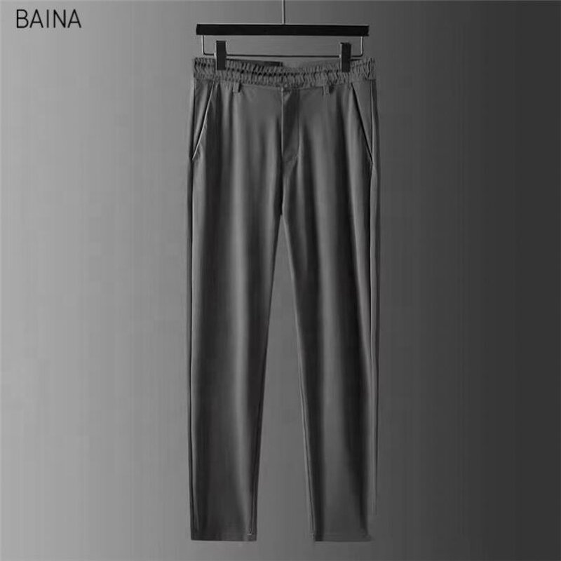 Men's Suit - Ultra-Thin Speed Dry Silk Short Sleeve Two-Piece Lapel High-End Casual Style for Summer