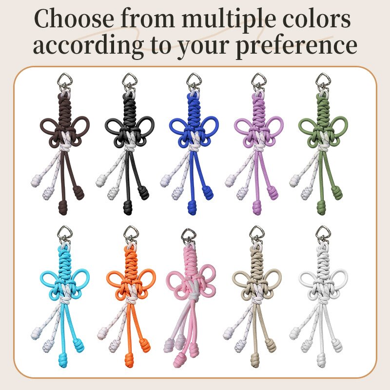 Keychain Manufacturer - Handwoven Nylon Cord Classic Butterfly & Heart Carabiner