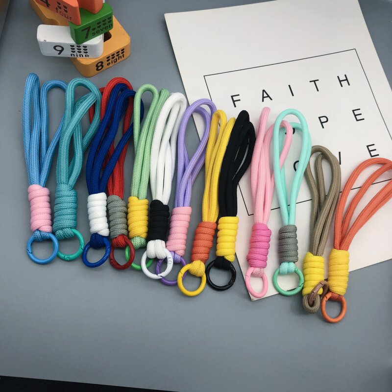 Braided Lanyard - 15CM Short Twist Rope Mobile Phone Key Ring