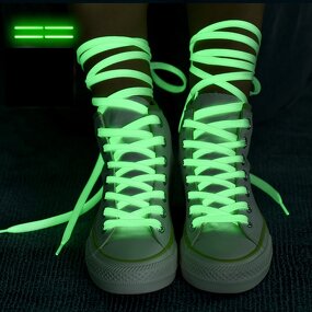 Luminous Shoelaces - Double-layer Wide Sports Personalized Color Fluorescent