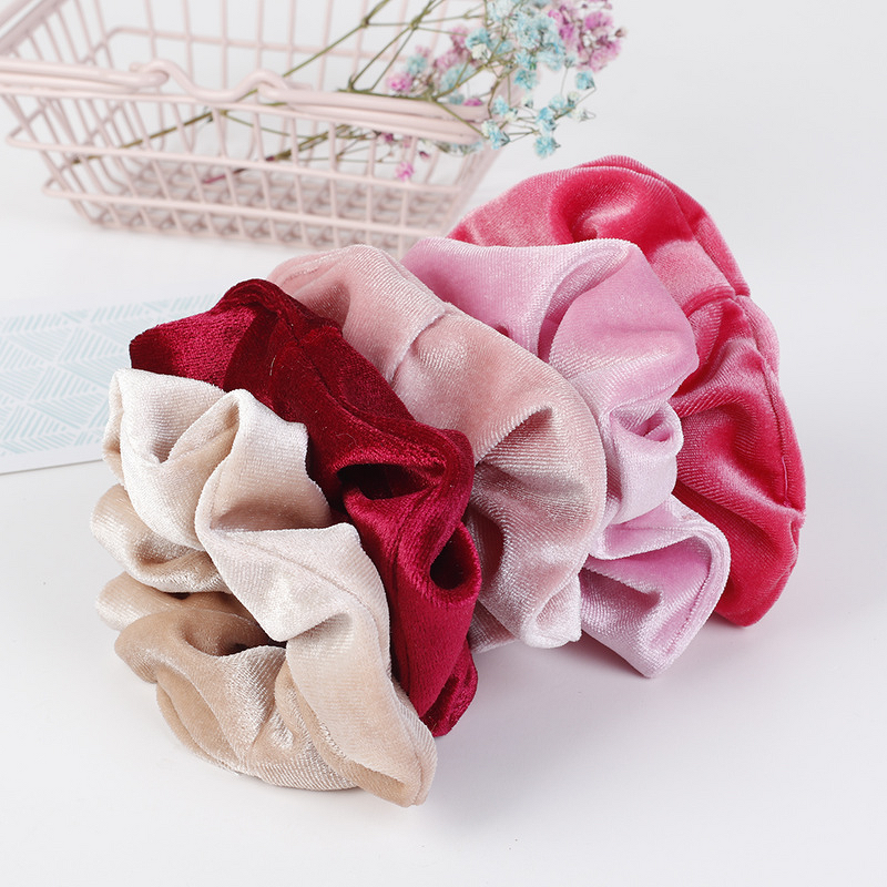 Hair Accessories - Colored Velvet Scrunchies Popular Colorful for Girls
