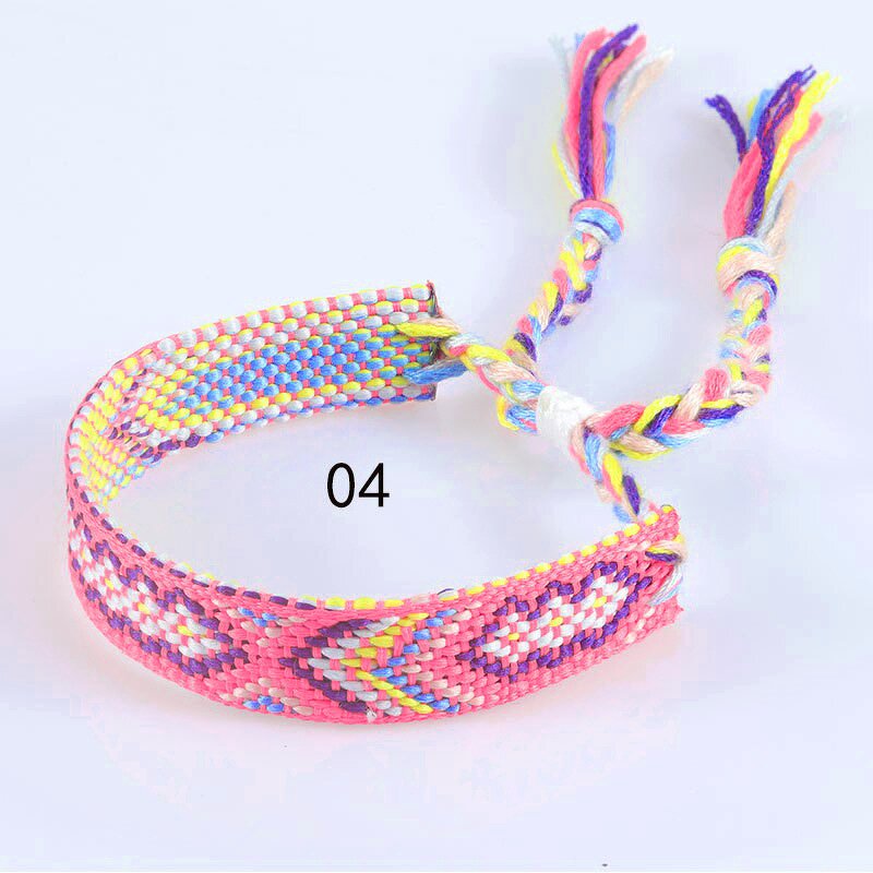 Braided Bracelet - Nepalese Ethnic Style Adjustable Colorful Tassel Lucky