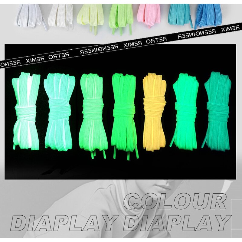 Luminous Shoelaces - Double-layer Wide Sports Personalized Color Fluorescent