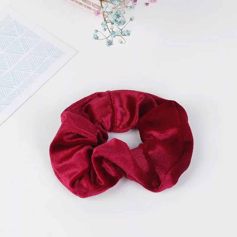 Hair Accessories - Colored Velvet Scrunchies Popular Colorful for Girls
