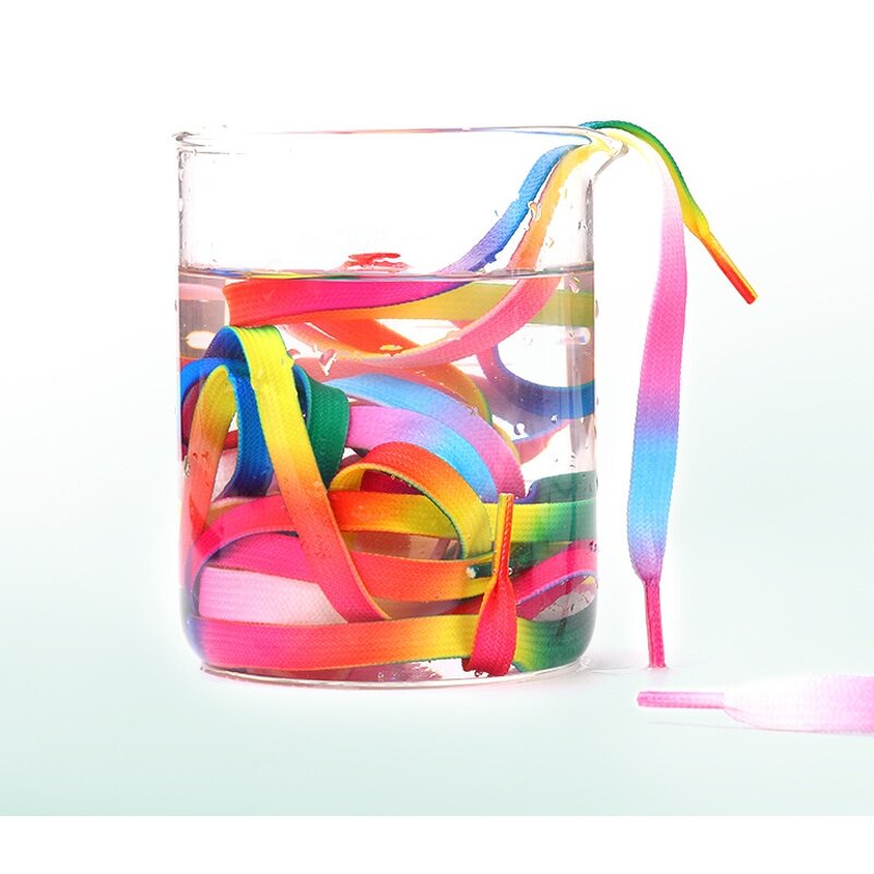 Shoelaces Manufacturer - Rainbow Flat Fashion for Canvas Sport White Shoes