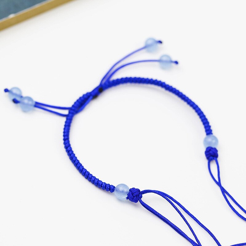 Rope Bracelet - Original Handmade Red Agate Semi-finished with Beads DIY