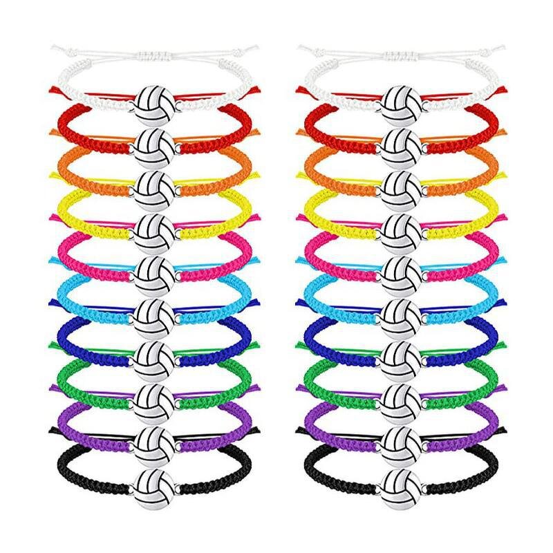 Sports Bracelet - Hand-woven Colorful for Football Basketball Volleyball Tennis
