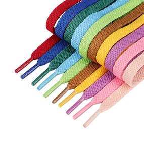 Shoelace Manufacturer - Fashion Flat Colorful Braided Rope for Casual Sports