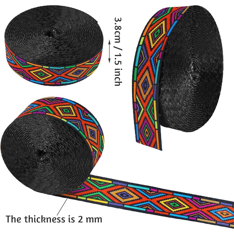 Jacquard Webbing - Polyester Patterned Belt Straps for Purse Backpack