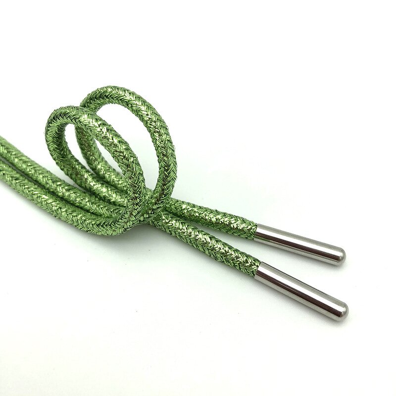 Fashion Shoelace - Gold Silver Shiny Silk for Circle Sports