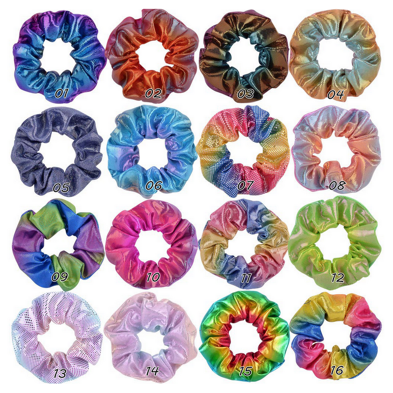 Hair Scrunchy - European American Hot Sales Laser Gradient Color for Women