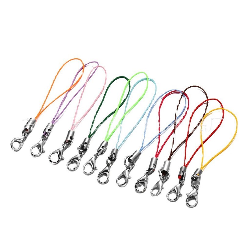 DIY Lanyard - Short Jewelry Accessories with Metal Ring Lobster Buckle Pendant