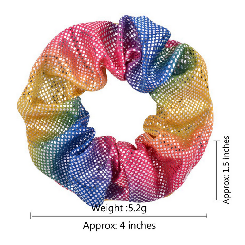 Hair Scrunchy - European American Hot Sales Laser Gradient Color for Women