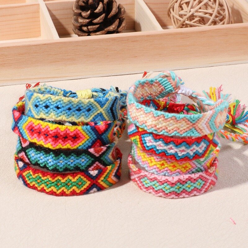 Friendship Bracelets - Handmade Adjustable with Sliding Knot for Women Kids