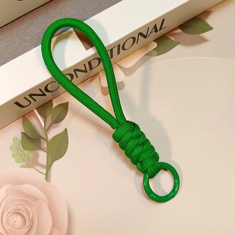 Mobile Phone Lanyard - 12CM Creative Short Braided Rope Key Ring Detachable