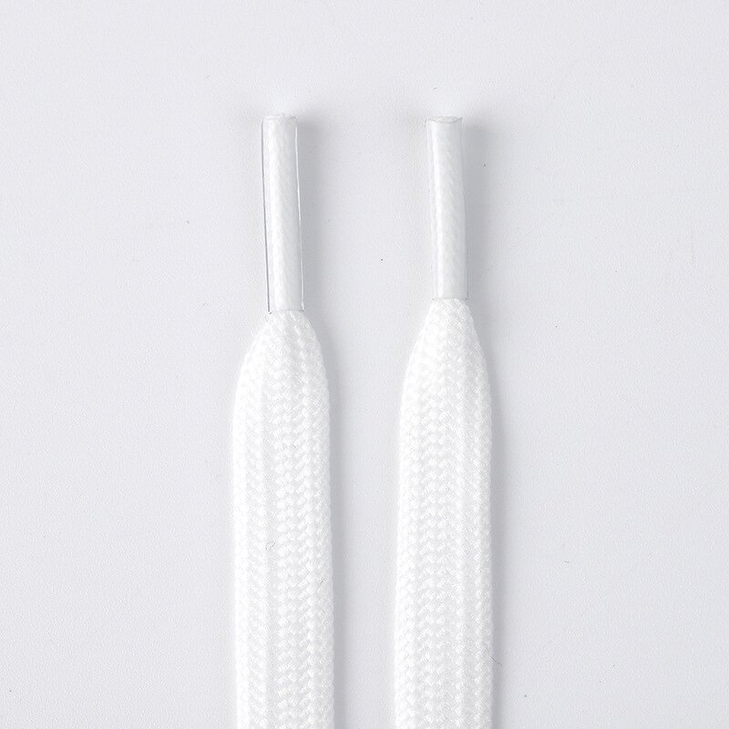 Shoelaces - Hollow Flat Braided for Sports Casual Shoes Black White Unisex