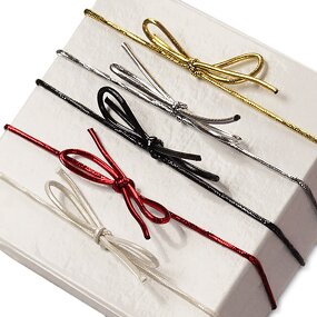 Elastic Ribbon Bow - Pre-Tied Red Stretch Loop for Gift Box Packing Wrapping