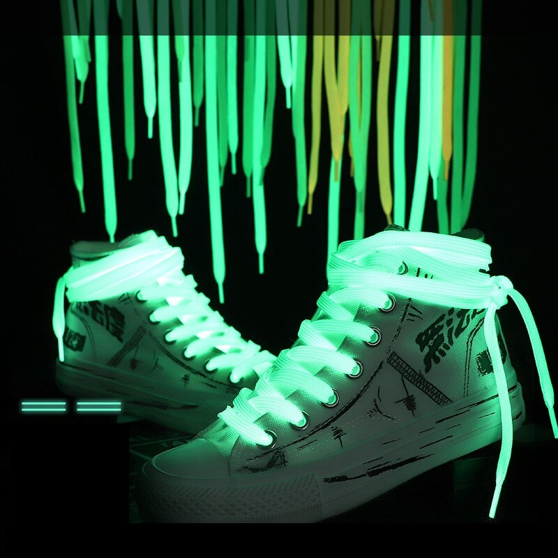 Luminous Shoelaces - Double-layer Wide Sports Personalized Color Fluorescent