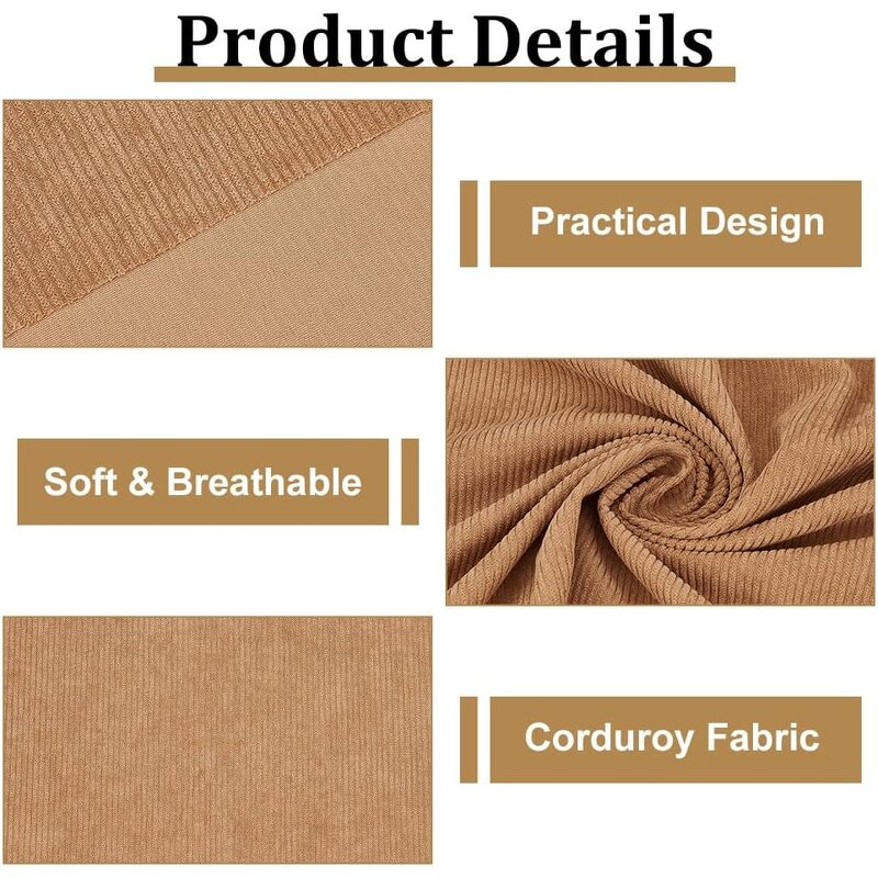 Corduroy Fabric - Soft Ribbed 61 Inch for Sewing Garments Sofa Covers DIY
