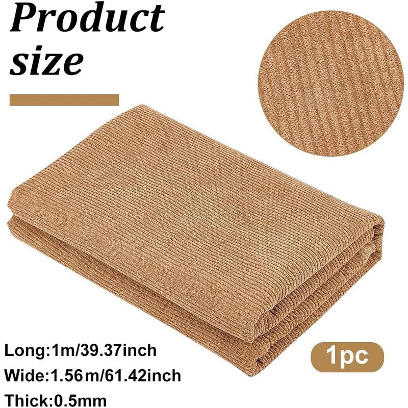 Corduroy Fabric - Soft Ribbed 61 Inch for Sewing Garments Sofa Covers DIY