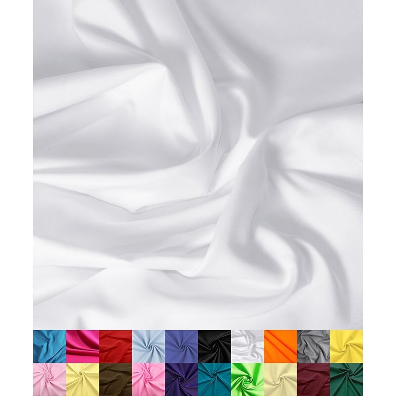 Broadcloth Fabric - Breathable Poly Cotton 60" Wide for Sewing Clothing Lining