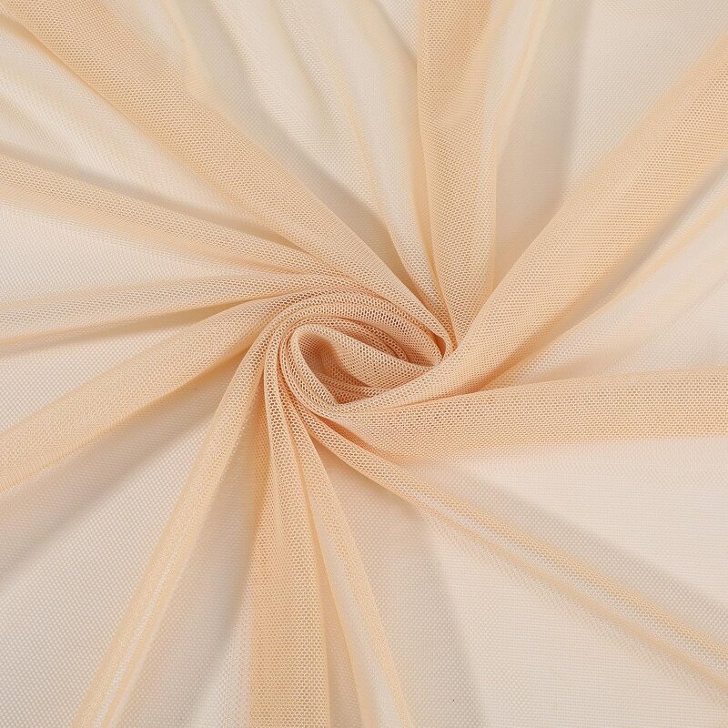 Power Mesh Fabric - Lightweight Sheer Nylon Spandex Stretch for Dancewear