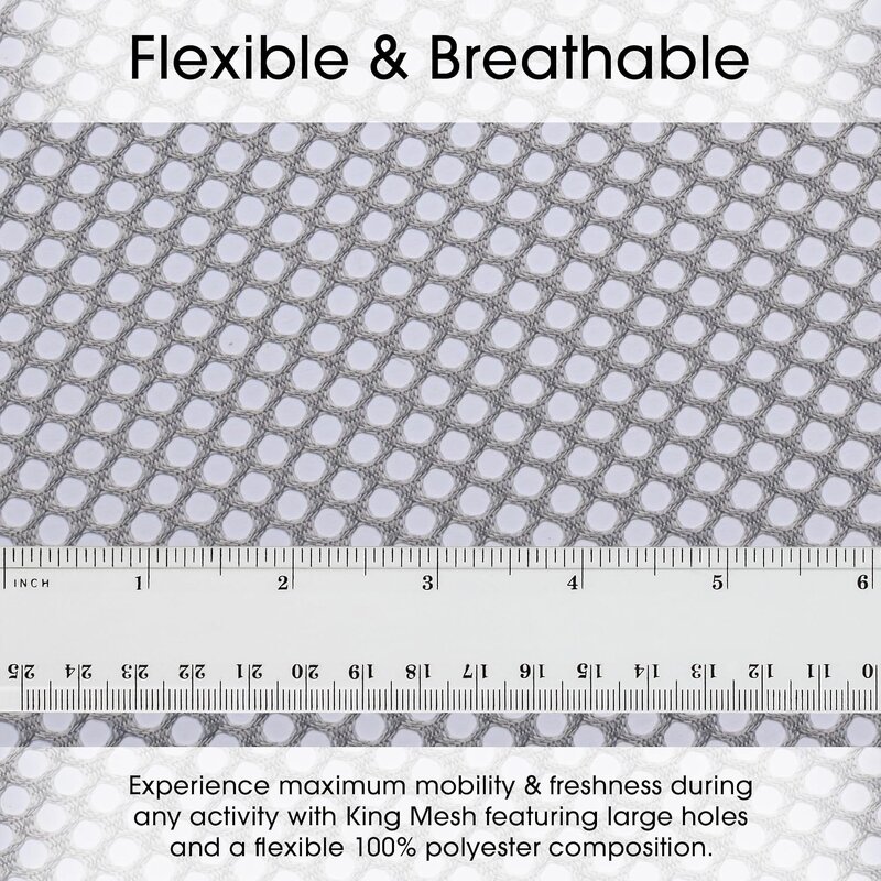 Mesh Jersey Fabric - Polyester King 60" Large Holes for Soccer Basketball Jerseys