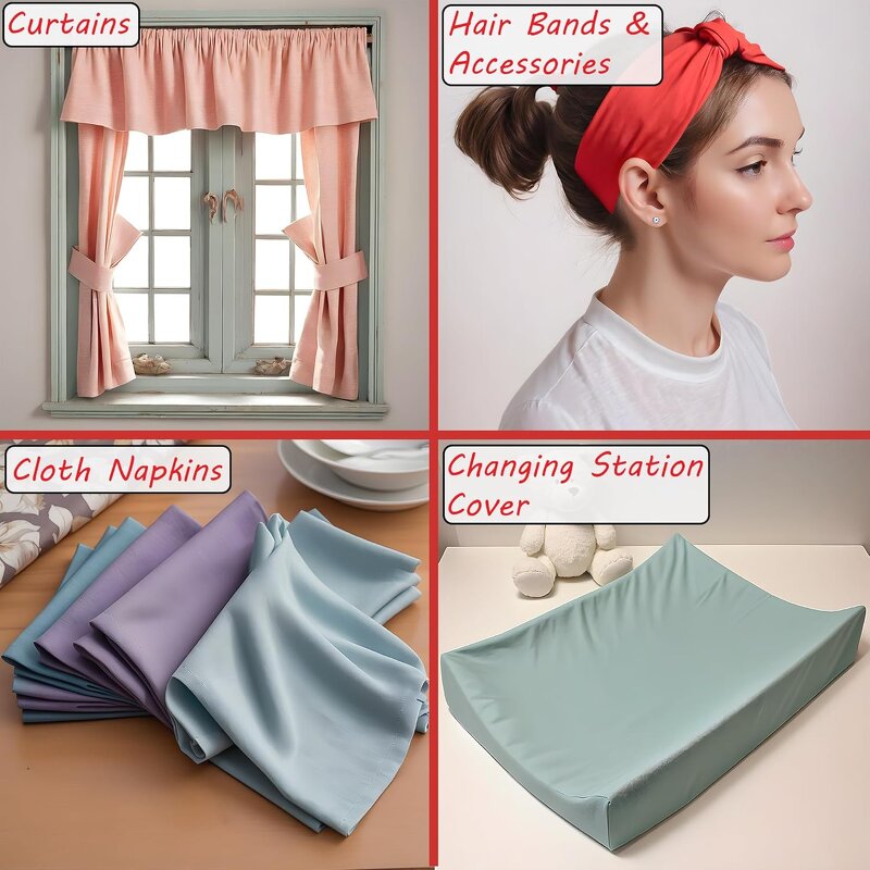 Broadcloth Fabric - Breathable Poly Cotton 60" Wide for Sewing Clothing Lining